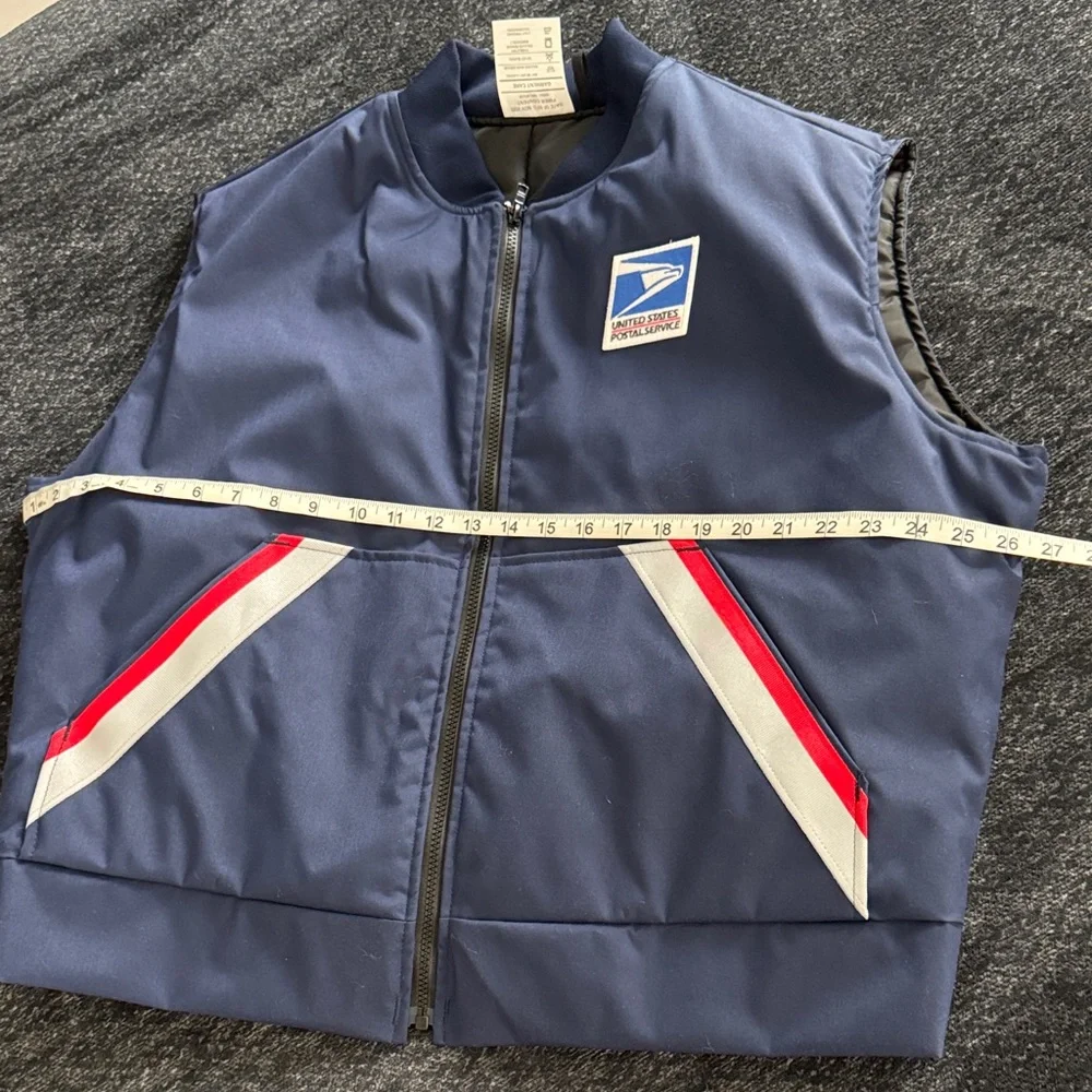 Unisex USPS Blue Vest with Red and White Accents - Picture 3 of 8